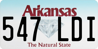 AR license plate 547LDI