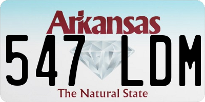 AR license plate 547LDM