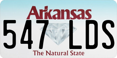 AR license plate 547LDS