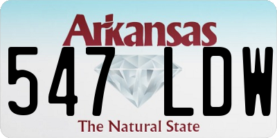AR license plate 547LDW