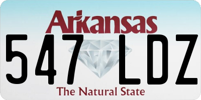 AR license plate 547LDZ