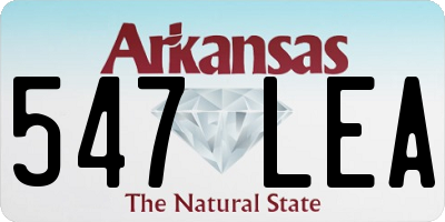 AR license plate 547LEA