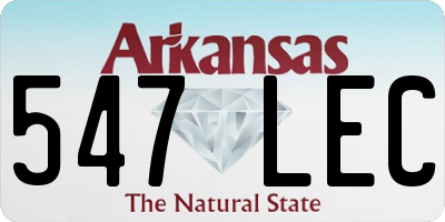 AR license plate 547LEC