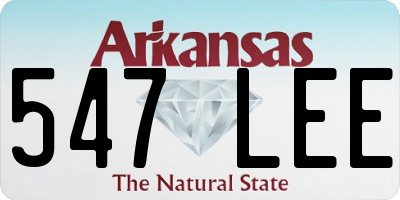 AR license plate 547LEE