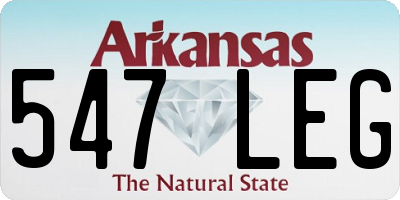 AR license plate 547LEG