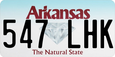AR license plate 547LHK