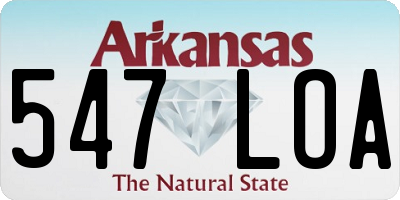 AR license plate 547LOA