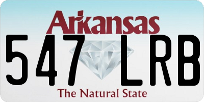 AR license plate 547LRB