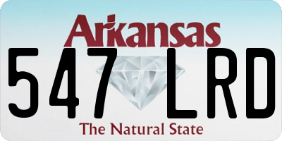 AR license plate 547LRD
