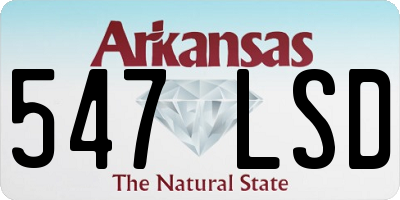 AR license plate 547LSD