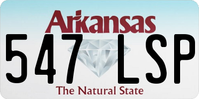 AR license plate 547LSP