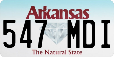 AR license plate 547MDI