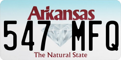 AR license plate 547MFQ