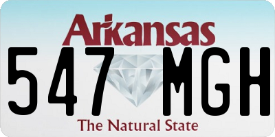 AR license plate 547MGH