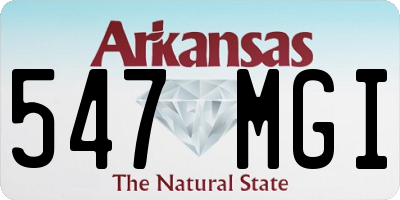 AR license plate 547MGI