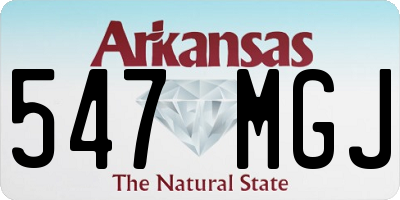AR license plate 547MGJ