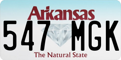 AR license plate 547MGK