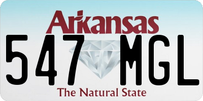 AR license plate 547MGL