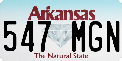 AR license plate 547MGN