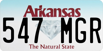 AR license plate 547MGR