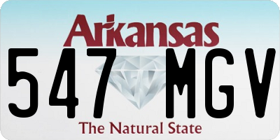 AR license plate 547MGV