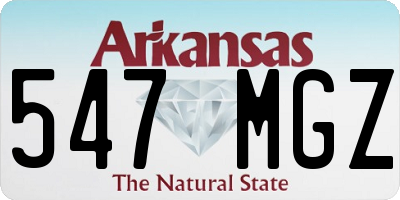 AR license plate 547MGZ