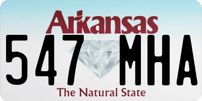 AR license plate 547MHA