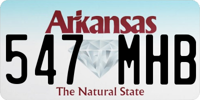 AR license plate 547MHB