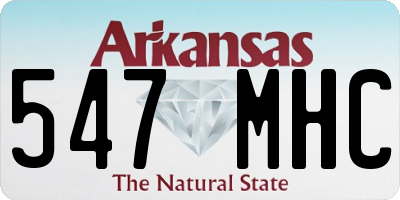 AR license plate 547MHC