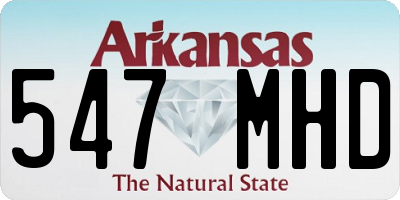 AR license plate 547MHD