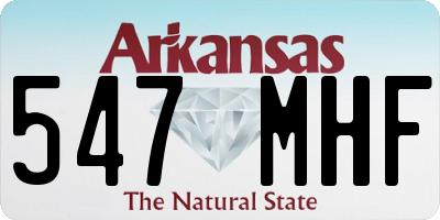 AR license plate 547MHF