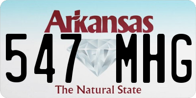 AR license plate 547MHG