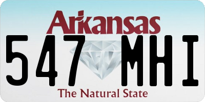AR license plate 547MHI