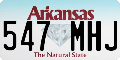 AR license plate 547MHJ