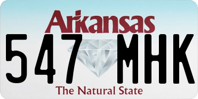 AR license plate 547MHK