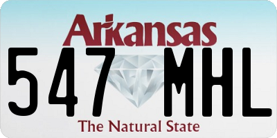 AR license plate 547MHL