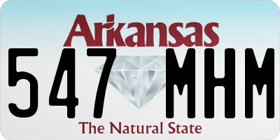 AR license plate 547MHM