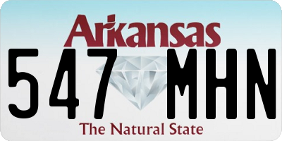 AR license plate 547MHN