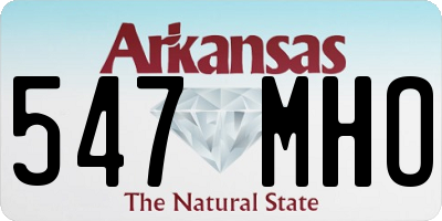 AR license plate 547MHO