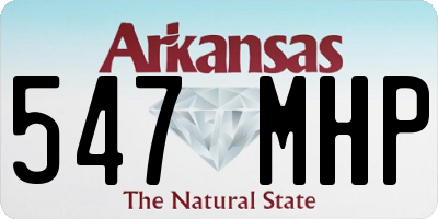 AR license plate 547MHP