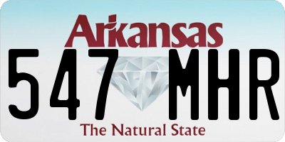 AR license plate 547MHR