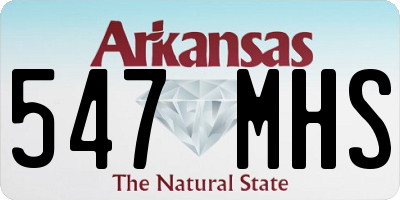AR license plate 547MHS