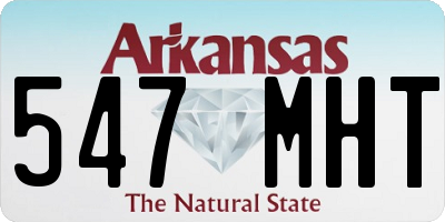 AR license plate 547MHT