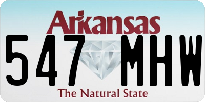 AR license plate 547MHW