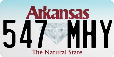 AR license plate 547MHY