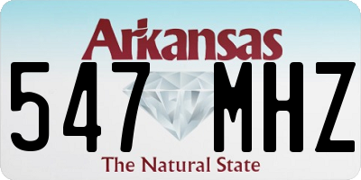 AR license plate 547MHZ