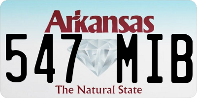 AR license plate 547MIB
