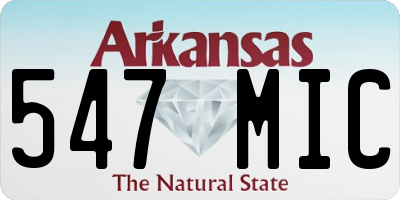 AR license plate 547MIC