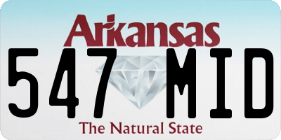 AR license plate 547MID