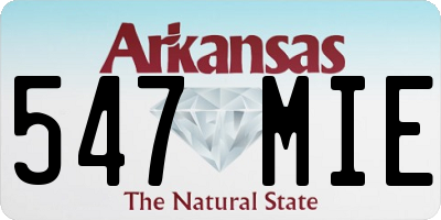 AR license plate 547MIE